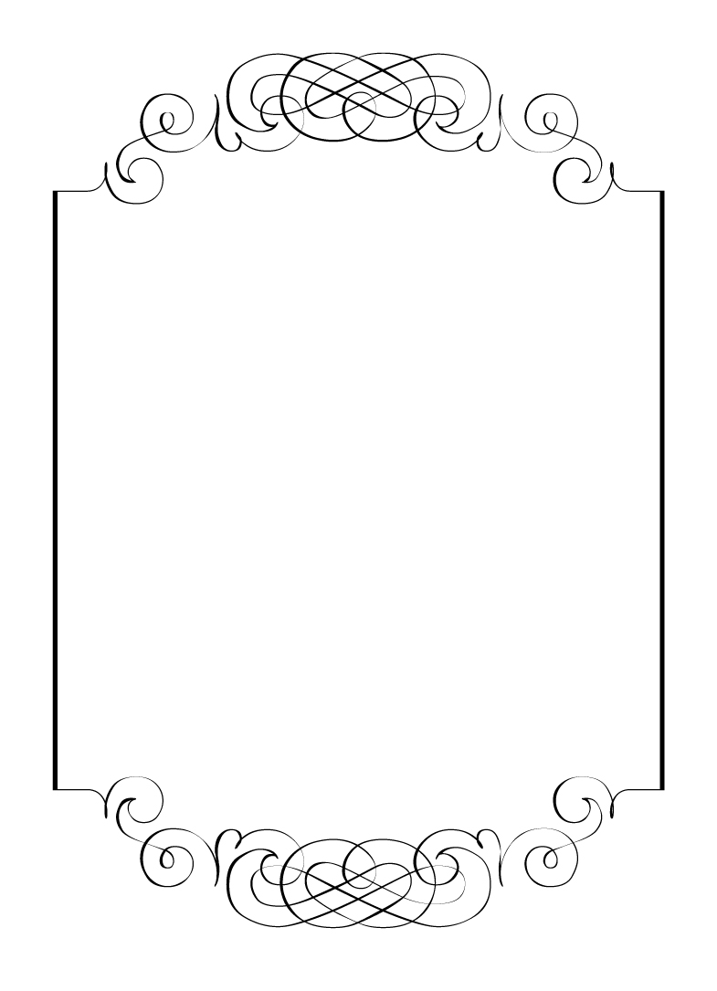 Free vintage clip art images: Calligraphic frames and borders