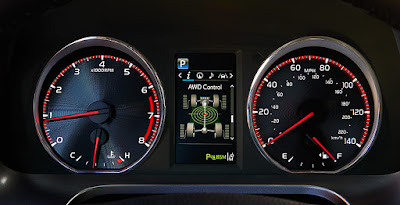 Toyota Rav4 Spacious Interior Illuminated SE gauge cluster