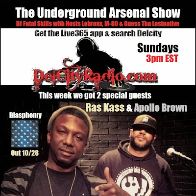 http://www.mixcloud.com/DelCityRadio/the-underground-arsenal-show-with-special-guests-ras-kass-apollo-brown/