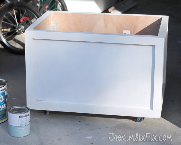 Priming DIY wooden toybox