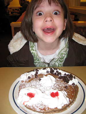A delightful childhood memory of mine is chocolate chip pancakes at IHOP.