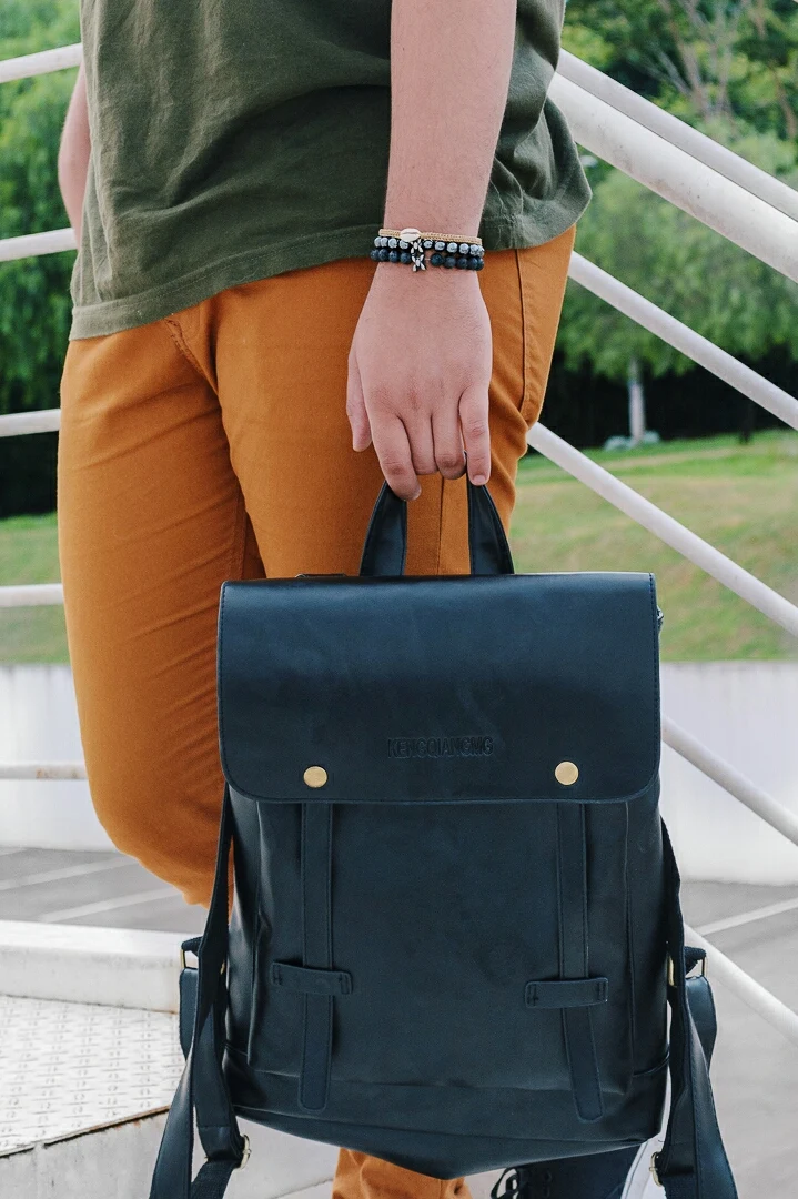 Look Masculino com Mochila, Bolsa, backpack