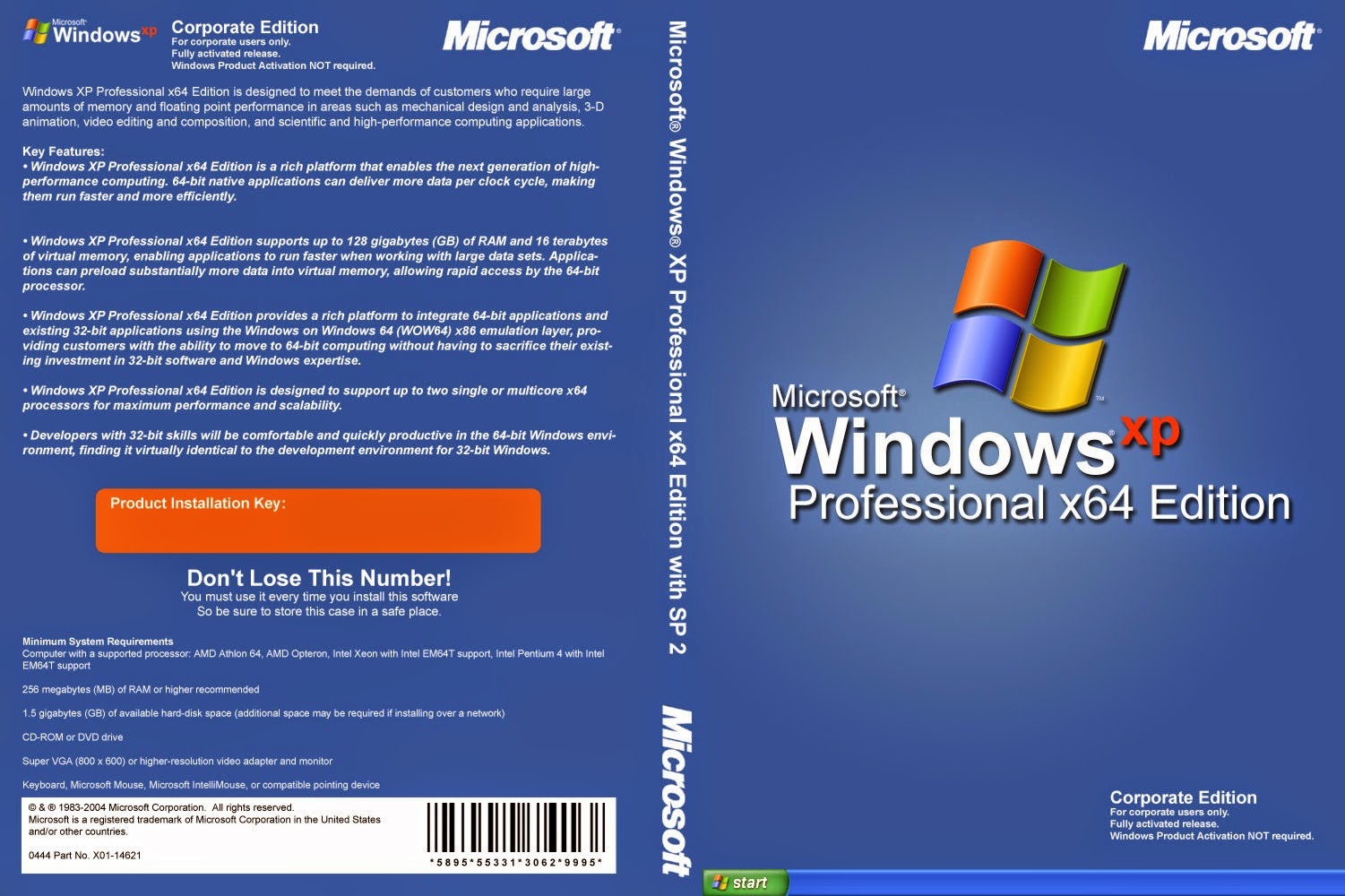 Windows Customs Windows Xp Professional X64 Service Pack 2