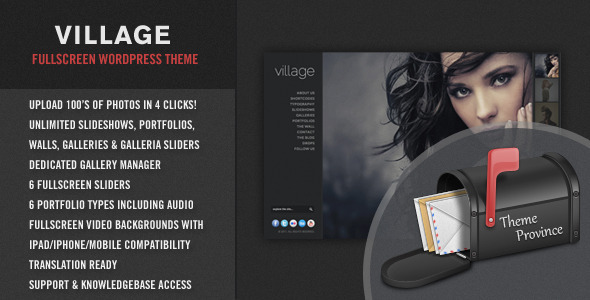 Village - An Awesome Fullscreen WordPress Theme - ThemeForest Item for Sale