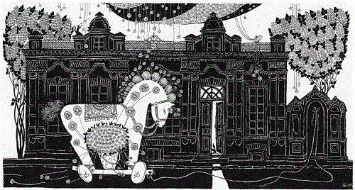 Yury Poberezhny black and white drawing