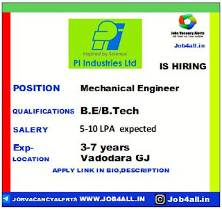 PI industries jobs vadodara