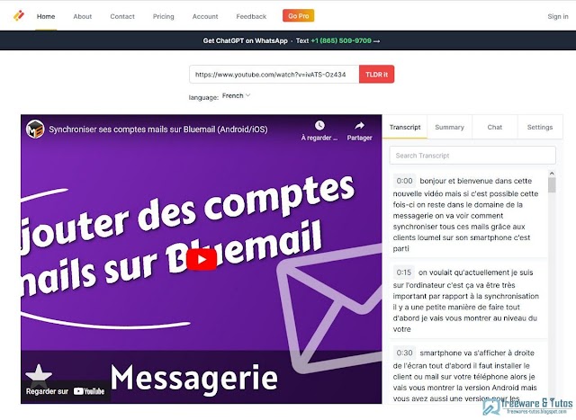 You-tldr : un service en ligne gratuit pour retranscrire une vidéo YouTube en texte 