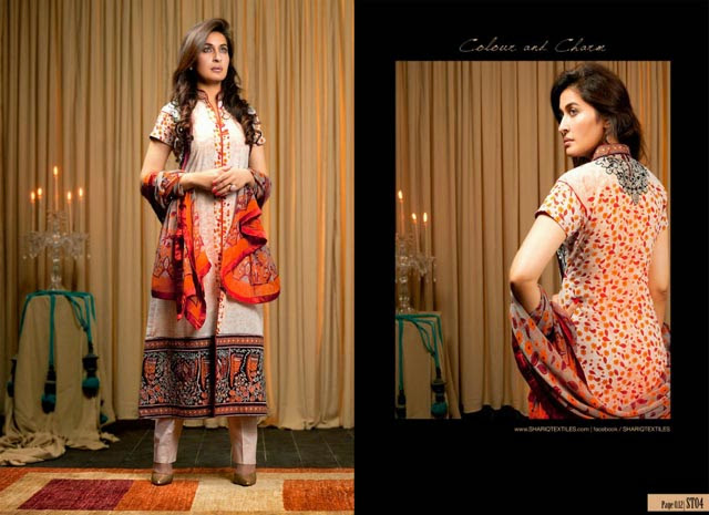 Shariq textiles Latest Khaddar Exclusive Winter Dresses 2013-14 For Girls By Fashion She9