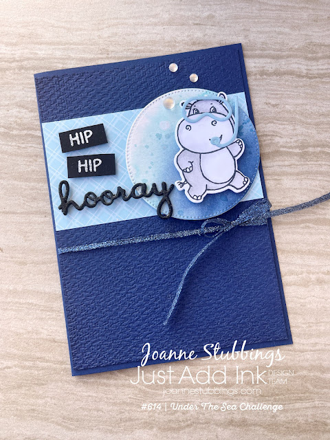 Jo's Stamping Spot - Just Add Ink Challenge #614 using Hippest Hippo and Hippo Dies by Stampin' Up!