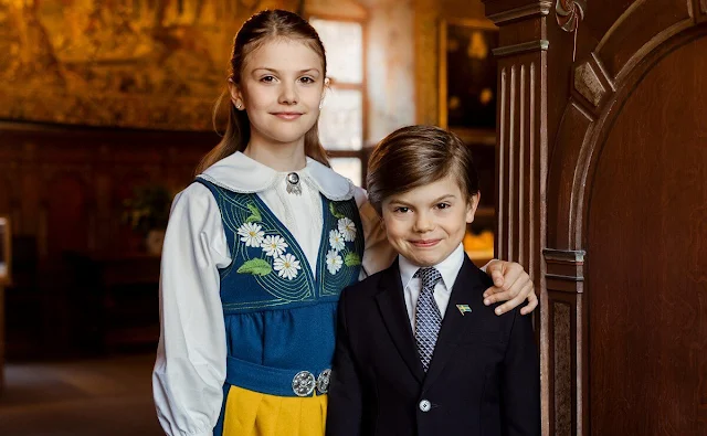 Crown Princess Victoria, Prince Daniel, Princess Estelle and Prince Oscar visited Gripsholm Castle