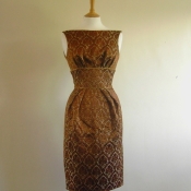 Walnut brocade dress