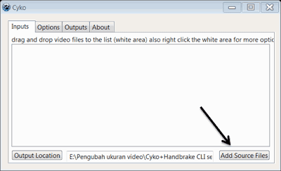 Cara Mengecilkan Ukurun/Size Video dengan Cyko+Hand brakeCLI