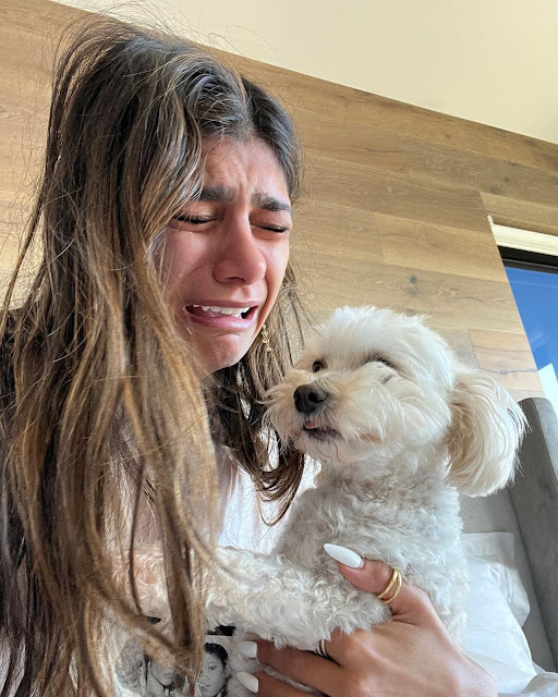Mia Khalifa with her Dog
