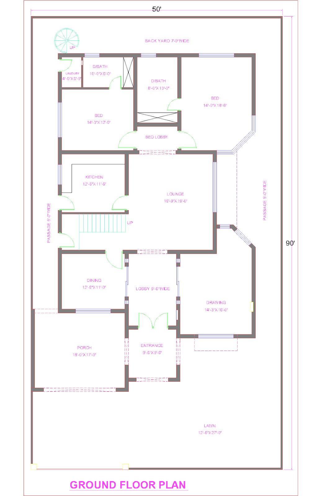 Bahria Town 10 Marla House  Plan  Layout  Joy Studio Design  