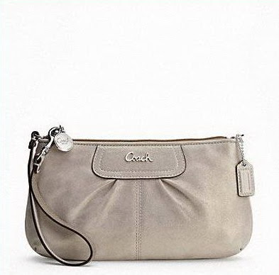 Coach Leather Large Wristlet 47527 - Pewter