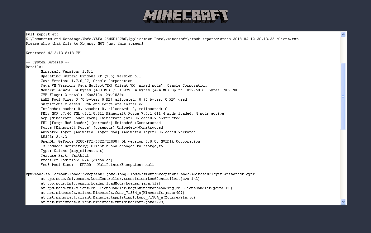 Minecraft Crash Report Hatası Çözümü Videolu Anlatımlı