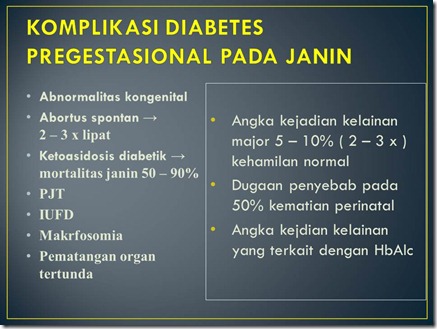 KOMPLIKASI DIABETES PREGESTASIONAL PADA JANIN