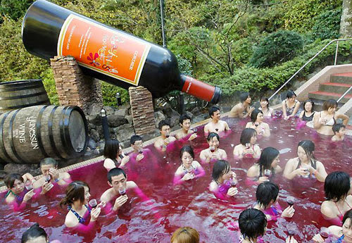 Wine Bath in Japan