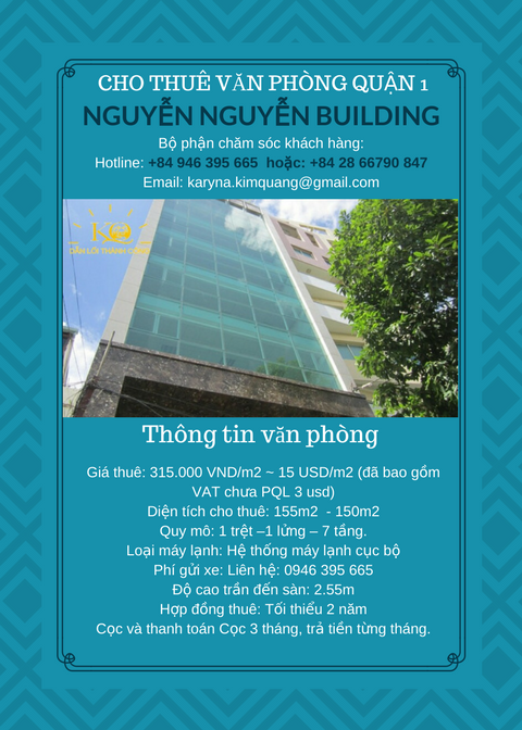  Cho thuê văn phòng quận 1 Nguyễn Nguyễn Building