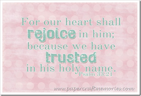 Psalm 33:21 Frame It pink