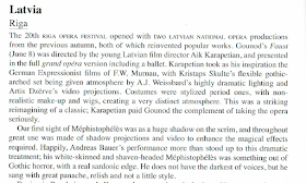 Review in Opera Magazine