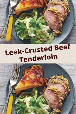 Leek-Crusted Beef Tenderloin