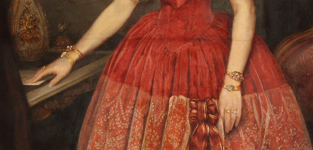 Detalle del retrato de Manuelita Rosas