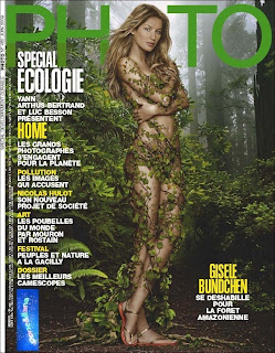 Gisele Bundchen - Nude Body Paint in Photo Magazine