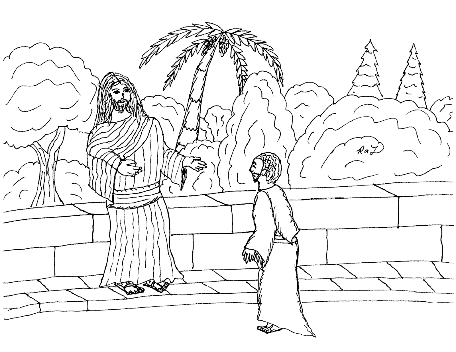 Download Robin's Great Coloring Pages: Jesus ministering to Individuals