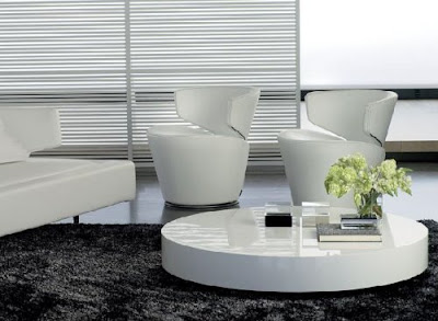 White living room furniture by Kono