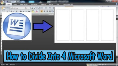 How to Divide Into 4 Microsoft Word