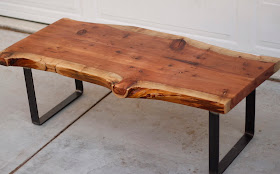 Arbor Exchange | Reclaimed Wood Furniture: Redwood Slab Coffee Table