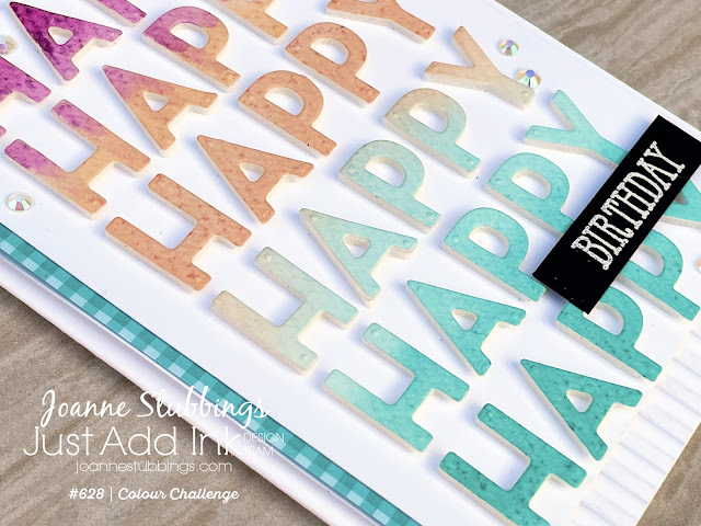Jo's Stamping Spot - Just Add Ink Challenge #628 watercolour using Playful Alphabet Dies by Stampin' Up!