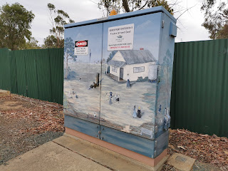 Mathoura painted sewage box art