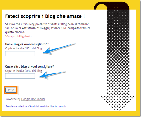 come votare blog preferito forum blogger