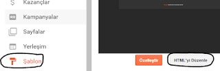 Blogger HTML düzenle