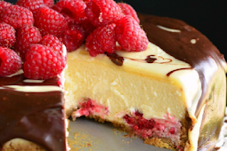 Double Chocolate Ganache and Raspberry Cheesecake