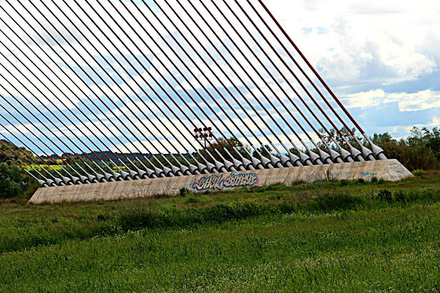 Puente atirantado de Talavera sobre el Tajo. Record de altura en Europa