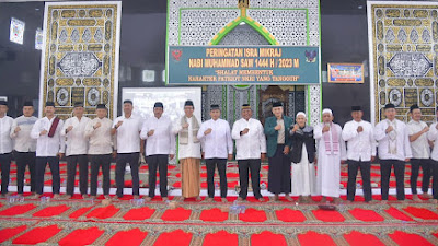 Kapolda Lampung Ikuti Istigosah Kubra Memperingati Isra Mi'raj Nabi Muhammad Saw 1444 H