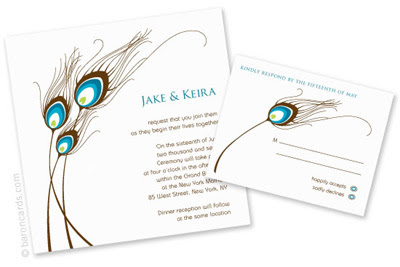 Peacock Wedding Invitations