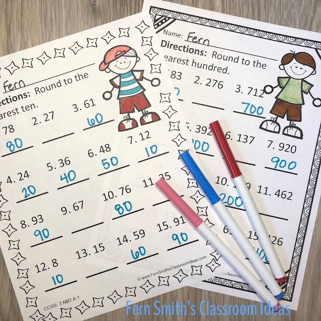 This 3rd Grade Go Math 1.2 Round to the Nearest Ten or Hundred Color By Number Resource includes 5 student pages for introducing or reviewing Round to the Nearest Ten or Hundred and 5 answer keys. You will love the no prep, print and go ease of these Round to the Nearest Ten or Hundred printables. Rounding is an essential skill to master in third grade. Students need to be able to understand rounding whole numbers to the nearest 10 or 100 as a stepping stone for many third grade math skills. With the 5 Answer Keys also included, this helps you quickly and efficiently check your students work in a very short amount of time.