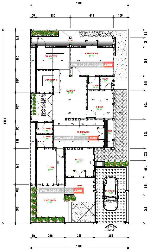 Desain Rumah 10 X 20 1 Lantai