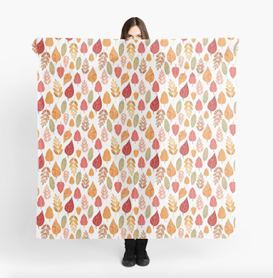 Redbubble Leaf Pattern Scarf