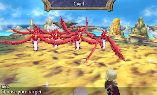 The party battles a large group of Coatls on the Boiling Sea, an area in The Legend of Legacy.