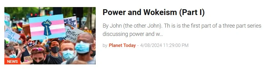 Power and Wokeism (Part I)