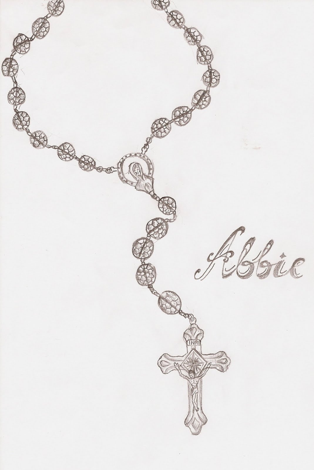 Cross with Rosary Tattoo Designs