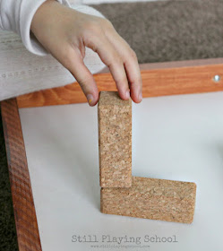 KORXX cork building blocks provides hands on ways for kids to learn letters