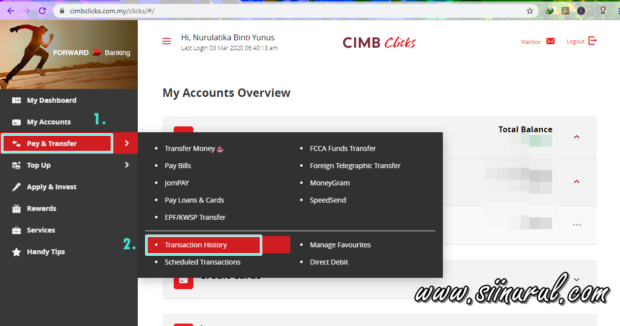 Cara Print Resit Pembayaran CIMB Clicks - Sii Nurul ...
