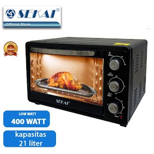 SEKAI Oven Listrik Low Watt |Pemanggang Makanan Serbaguna 21L - OV 211