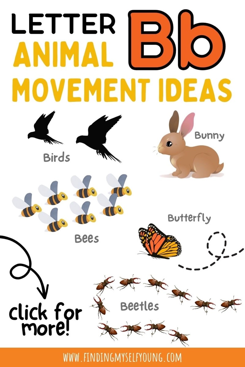 letter B movement ideas for kids.